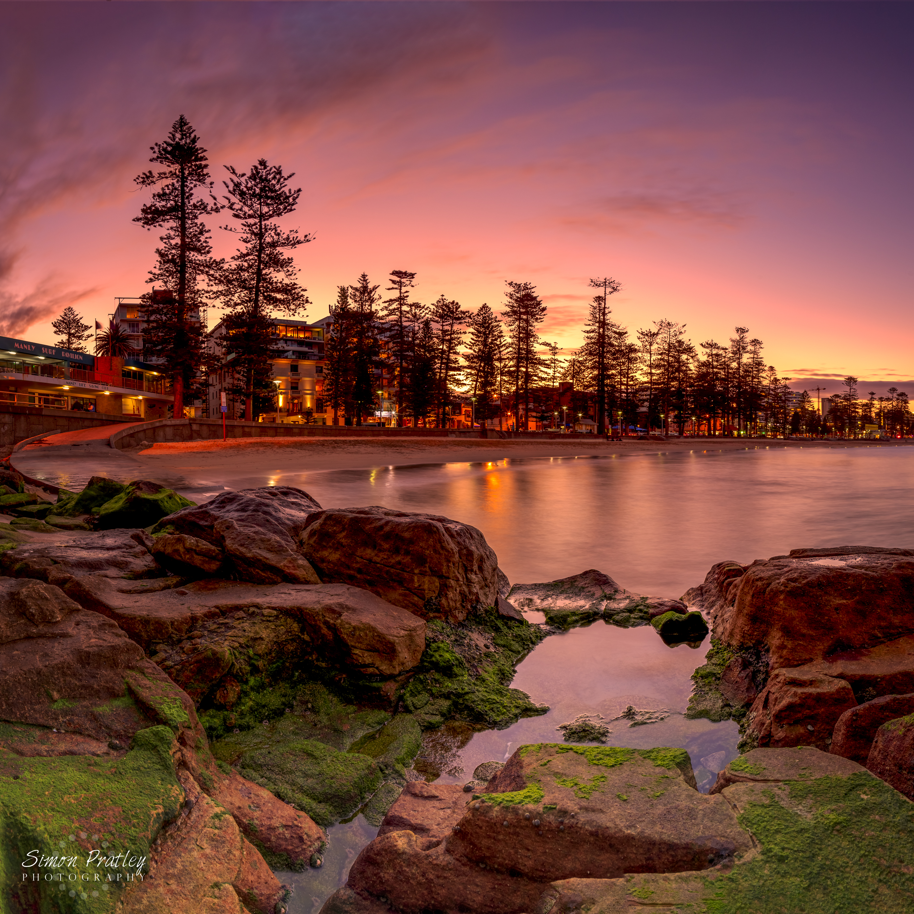 Sunset at South Steyne Manly - Square
