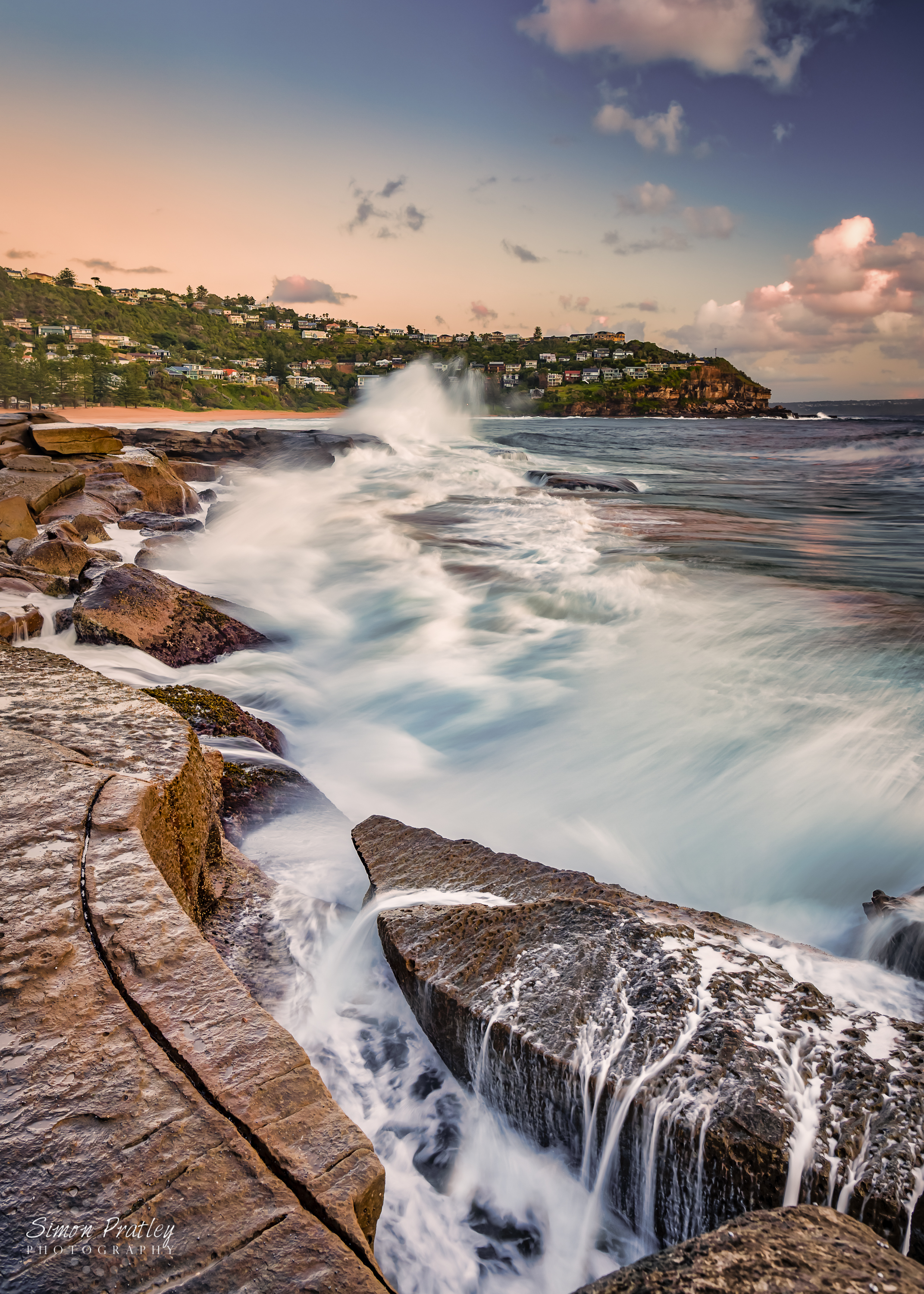 High Tide on the Rocks of Whale Beach