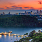 Night Falls Over Sydney Harbour Panoramic